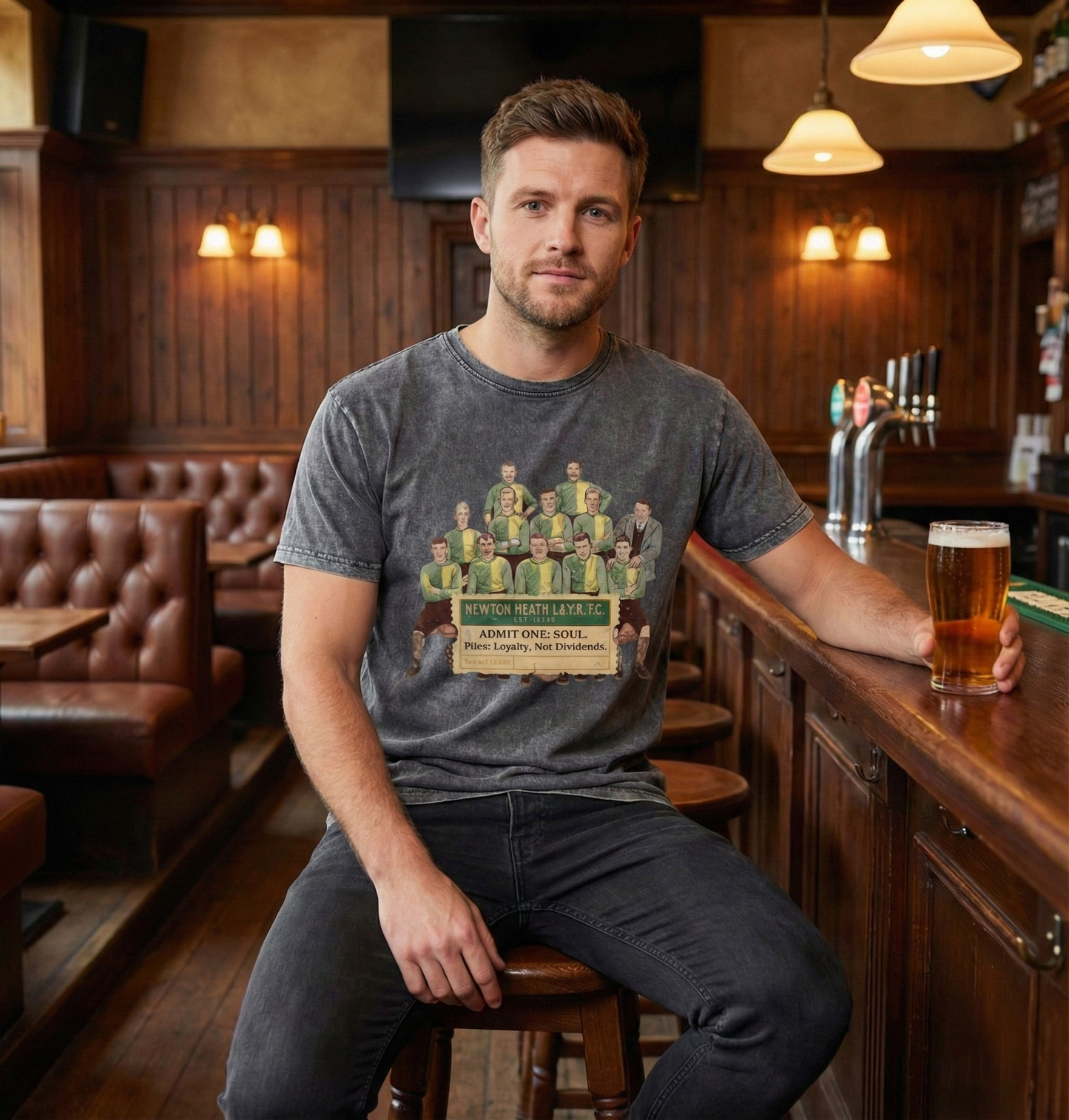 The "Soul Ticket" Tee – Newton Heath Edition, Denim Collection V2