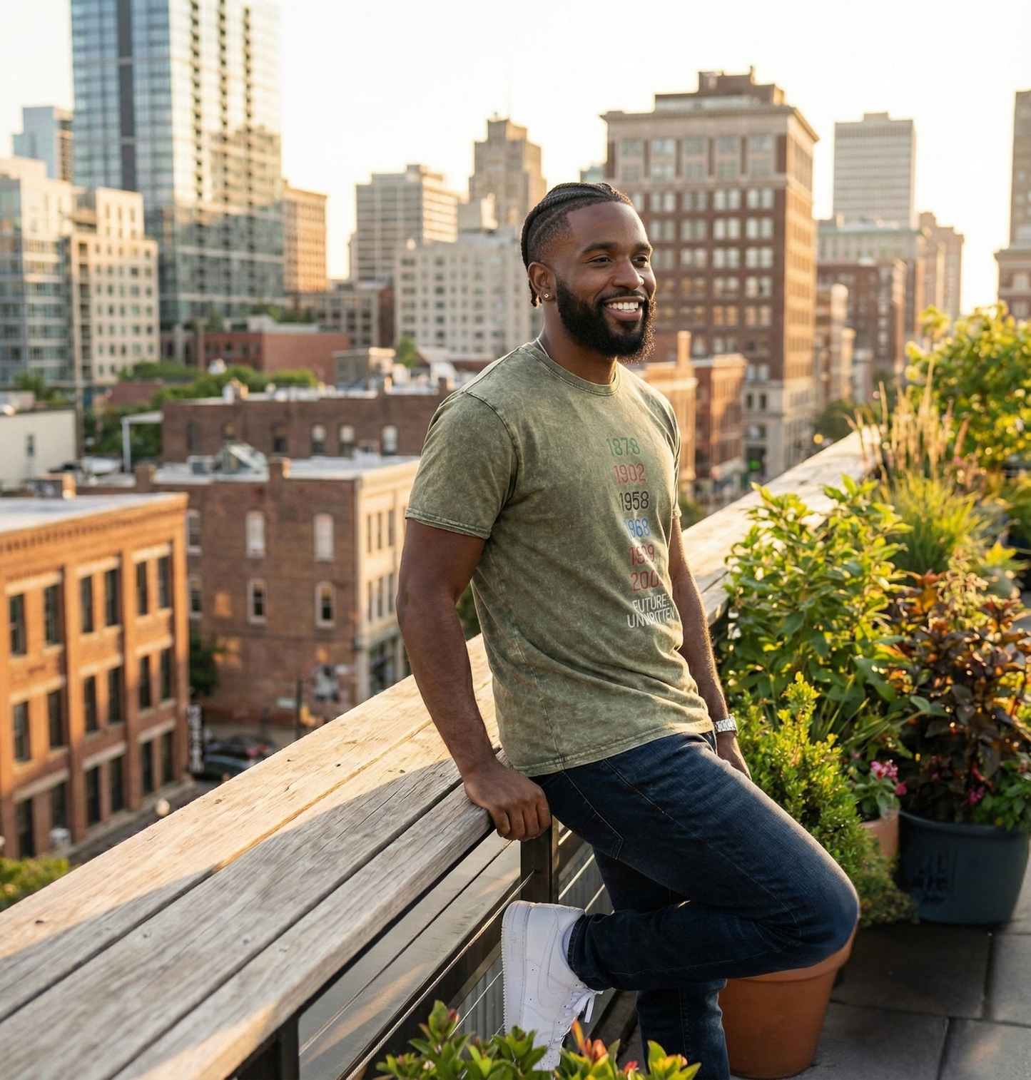 The 'Defined By History' Timeline Tee, Denim Collection
